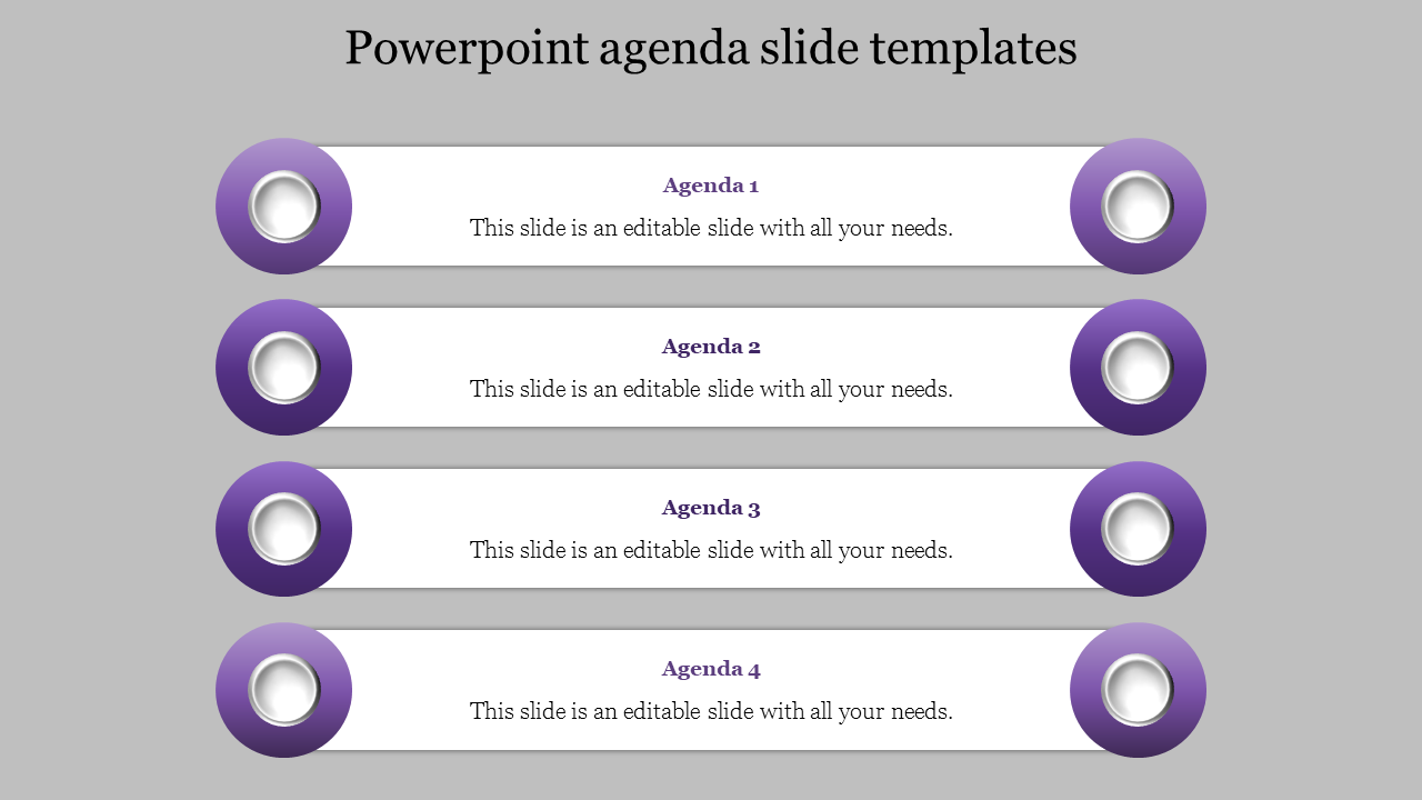 powerpoint agenda slide templates-Purple